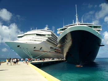 This photo of two cruise ships tied up at the pier at Grand Turk Island was taken by Gregory Runyan of Olathe, Kansas.